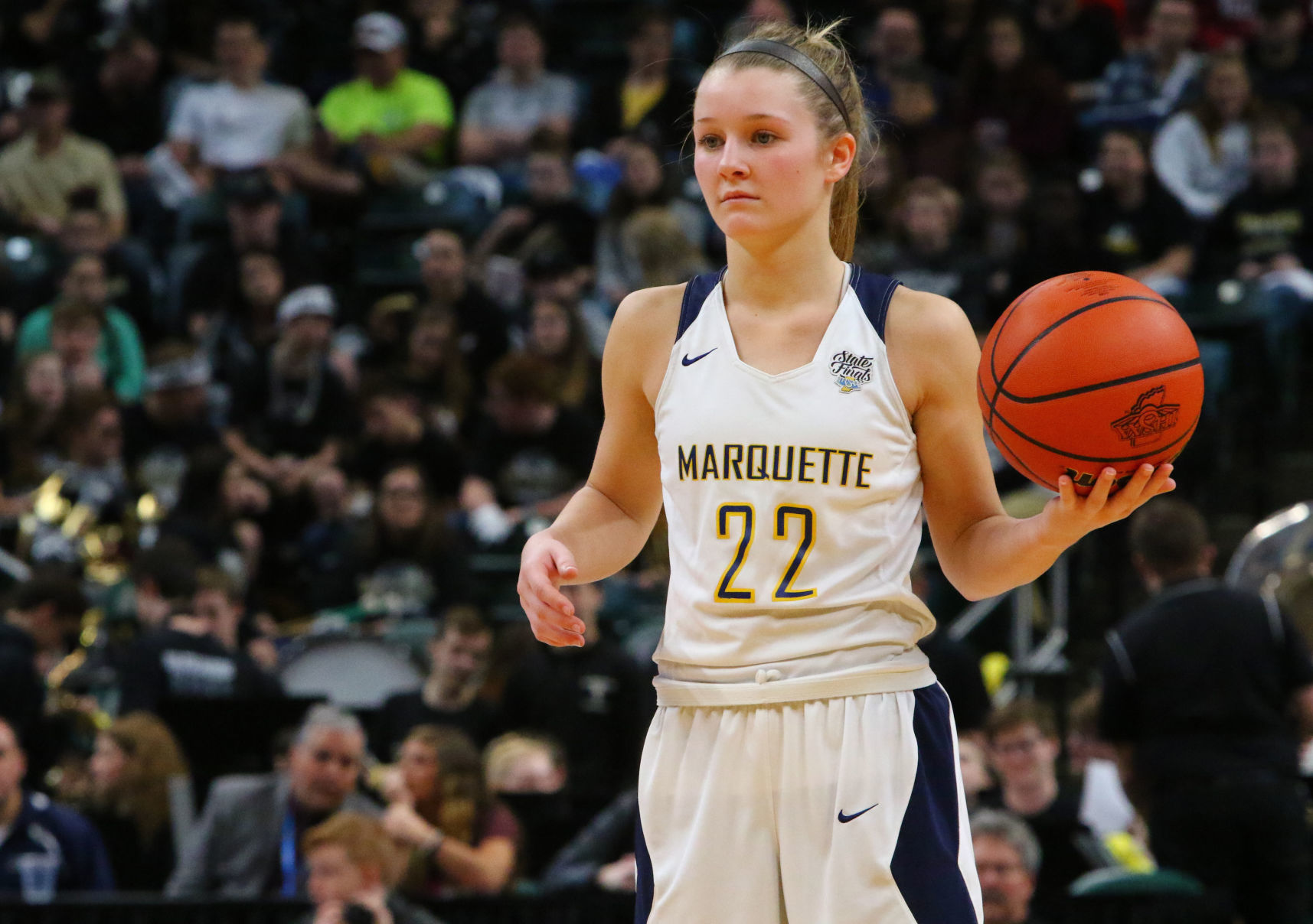 Gallery: Girls Basketball State Finals: Marquette Catholic vs. Vincennes Rivet